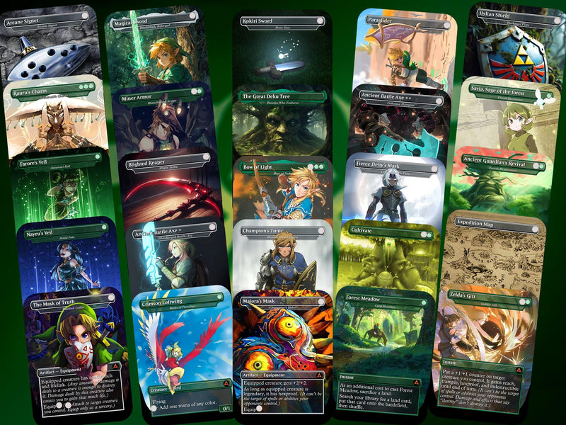 Ultimate Zelda MTG Commander Link EDH Proxy Deck