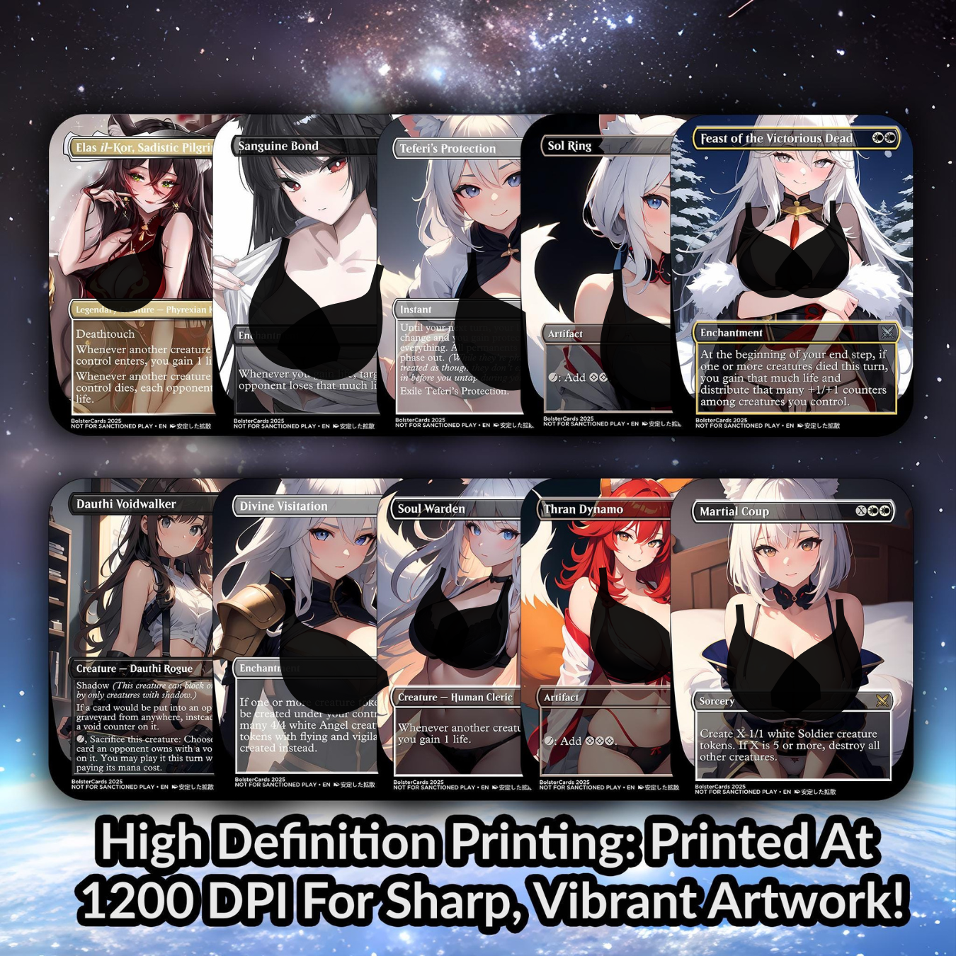 Orzhov Token Anime Style Waifu Tribal Commander Deck Special Edition Custom Proxy Deck Art For EDH High Quality Cards 108 Cards