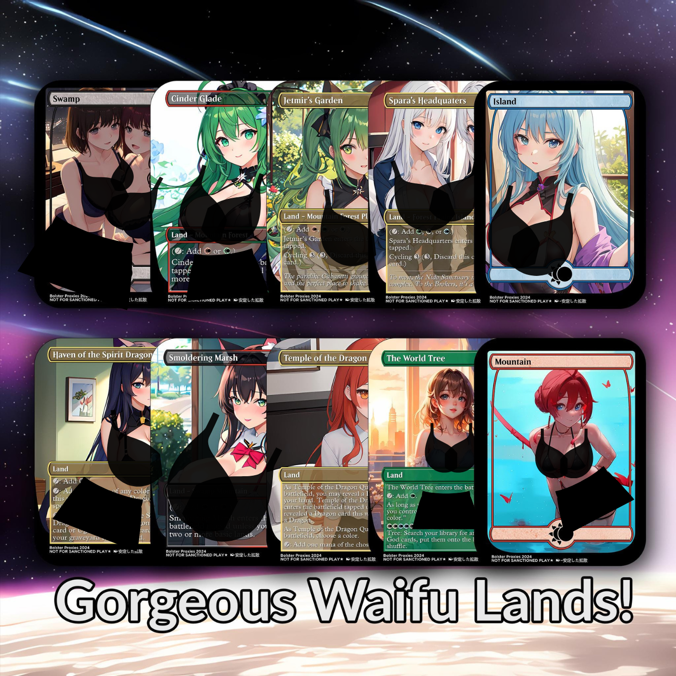 The Ur-Dragon Anime Waifu Proxy Custom Card TCG Foil/NonFoil Mature Gorgeous Anime Art For EDH Commander Gift For Him/Her