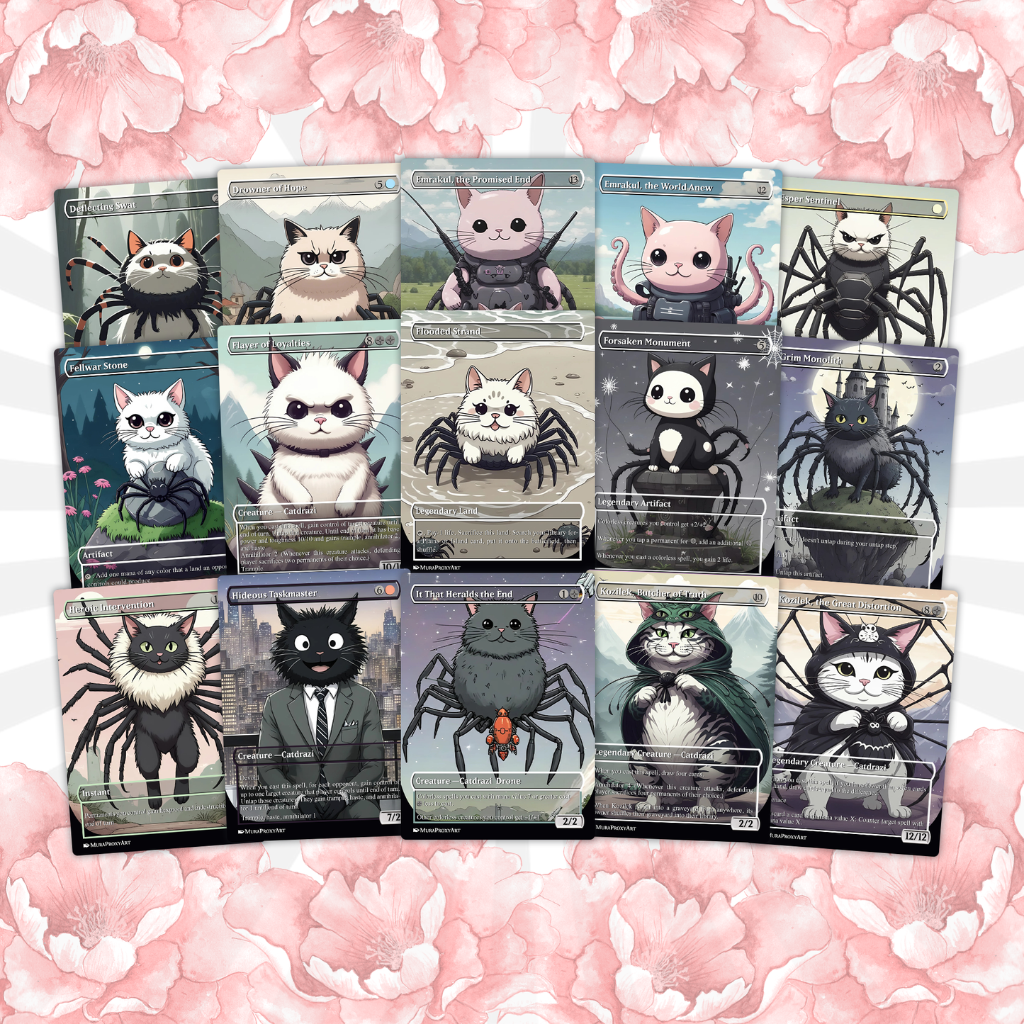 Ulalek Catdrazi Meme Eldrazi Proxy Commander Deck, 100 Cards + 5 Free Tokens | Cute Custom Full Art | MuraProxyArt