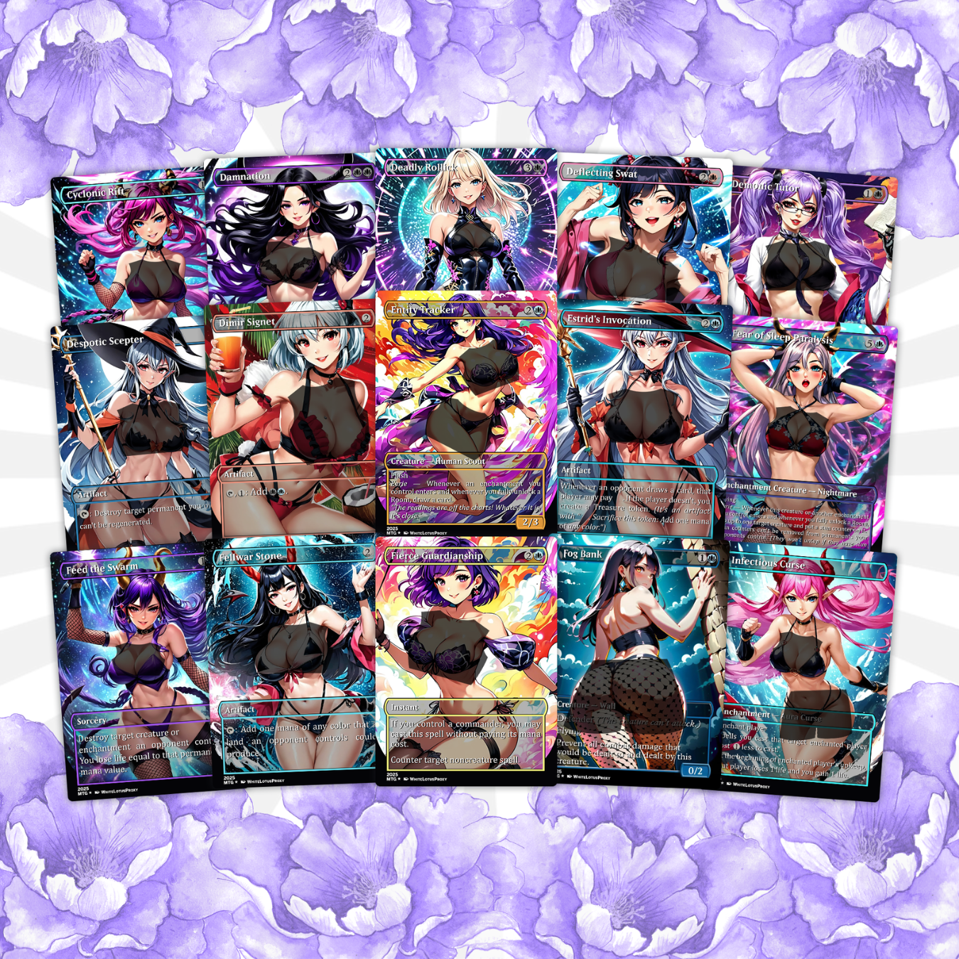 Curse Tribal Anime Waifu Ready to Play Proxy Commander Deck Custom Proxy EDH Curse Tribal English High Quality Cards