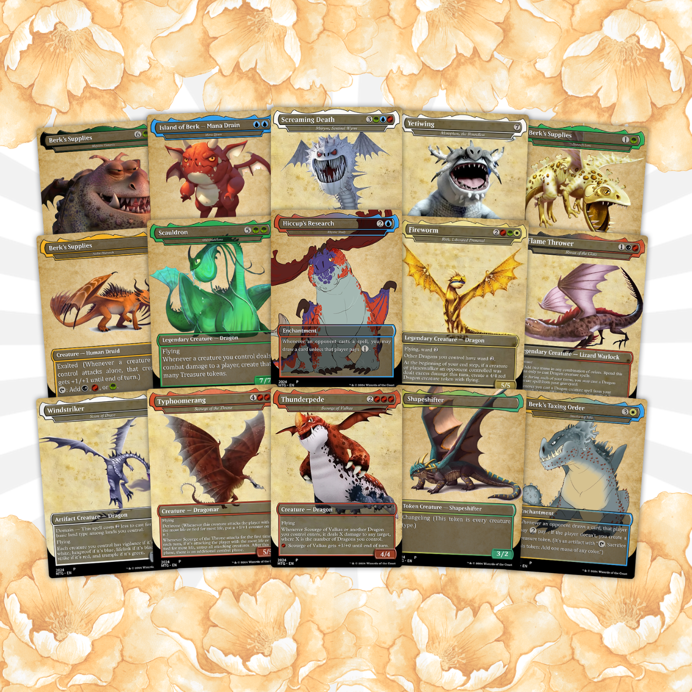 How to Train Your Dragon Commander Deck • Fly High with Toothless as Your Commander! • Custom MTG Card • Premium Proxy Card • Gift for Him