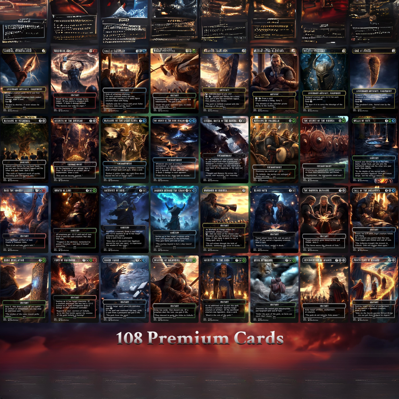 Vikings Commander Deck | 108 Proxy Cards | Viking Deck | TCG Commander Deck | Trading Cards Private Use | Mtg Proxy | DIY Cards | EDH Deck