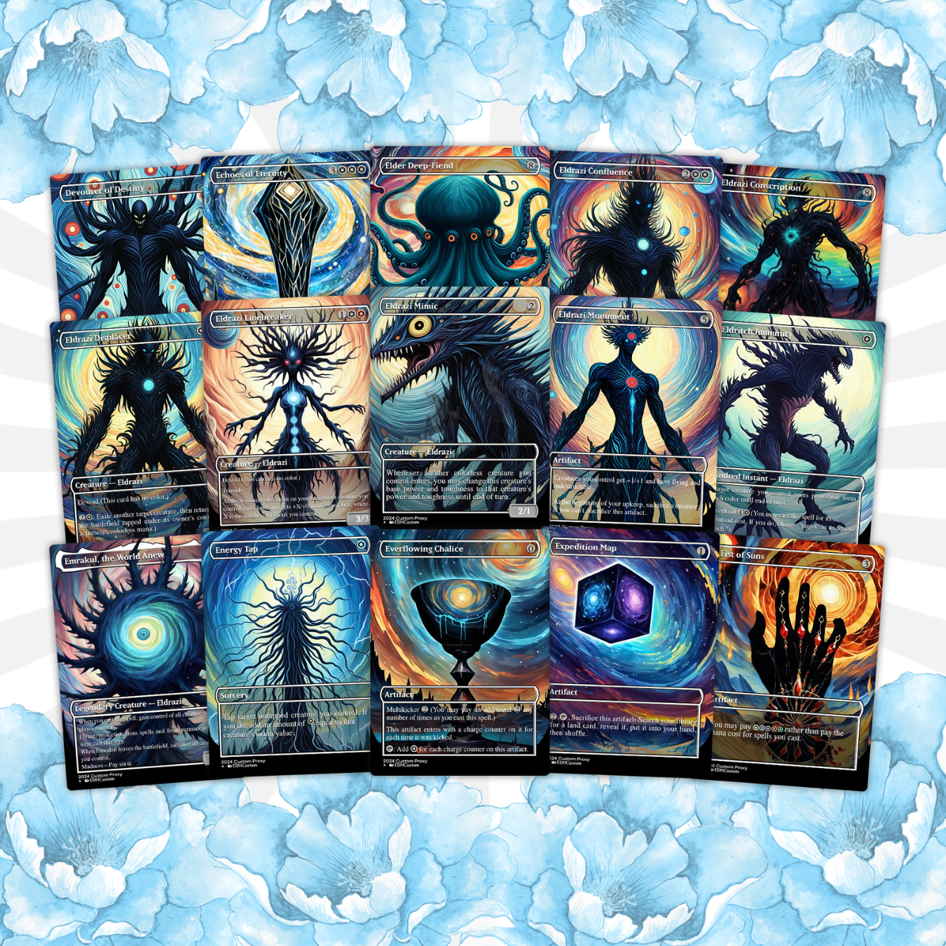 Eldrazi Proxy Deck Ulalek Abstract 100 Cards + Sideboard + Tokens | Premium Quality Custom MTG Proxies for EDH Commander