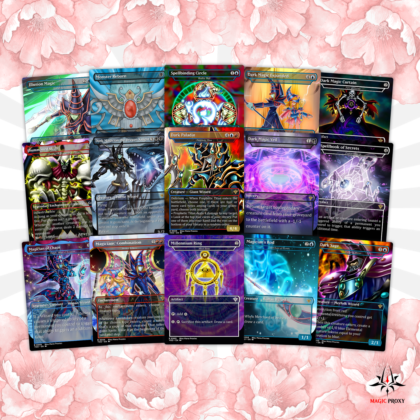 Yu-Gi-Oh MTG EDH Commander Proxy Deck - Dark Magic! - Wizards - 100 Cards, 8 Tokens - Magic - Gathering - Yugioh - Proxies - Orica