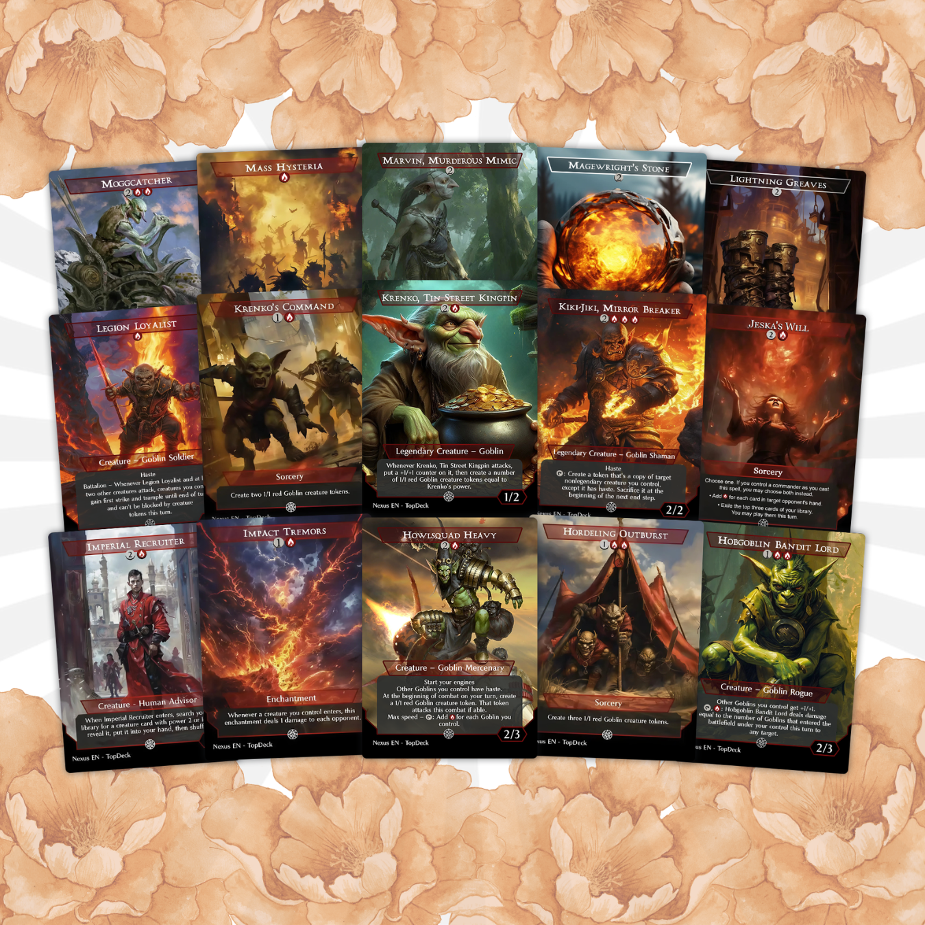 Krenko Goblin - Commander EDH Deck - With Tokens - MTG Full Proxy Deck, Altered Cards cEDH