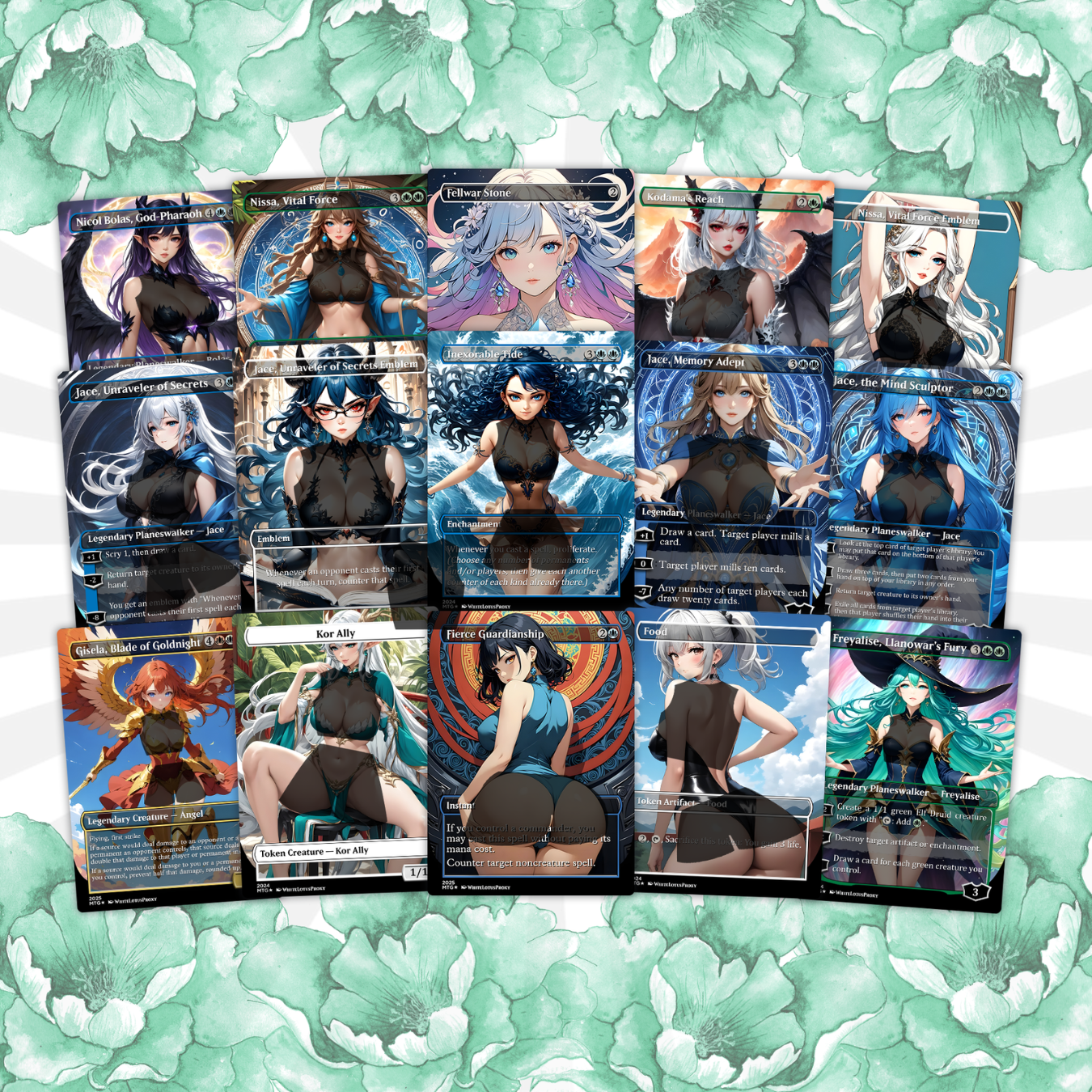 Esika God of the Tree Anime Waifu Proxy Commander Deck Custom Proxy EDH Superfriends English High Quality Cards