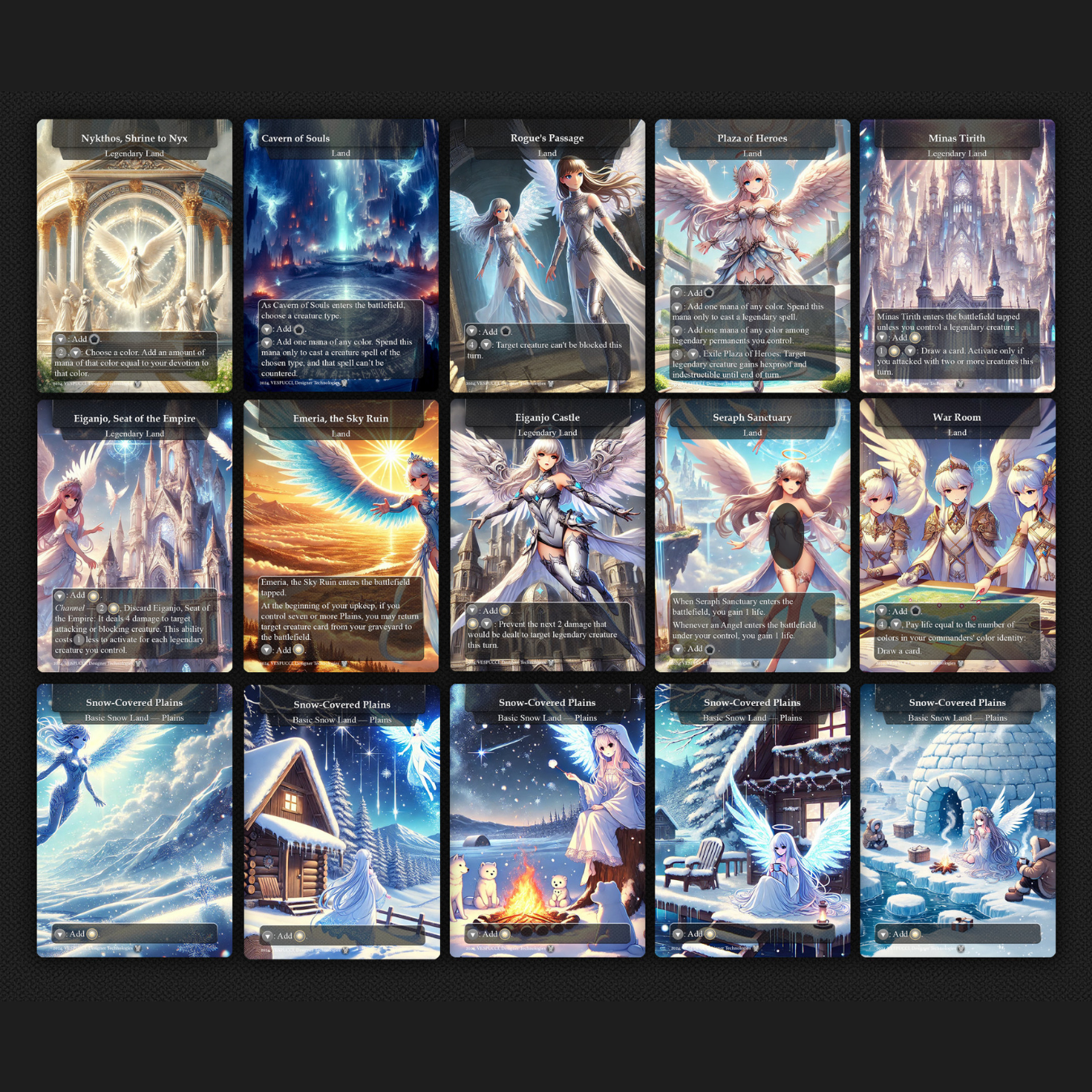 Giada Angel Anime Style Waifu Tribal Commander Deck Special Edition Custom Proxy Deck Art For EDH High Quality Cards 108 Cards