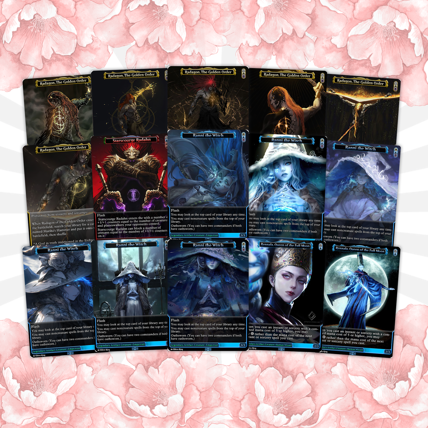 Elden Ring Commander Deck • Elden Ring  Mtg Proxy Deck • Mtg Commander Deck • Custom MTG card • Sidar Jabari of Zhalfir • Mtg Proxy Commander