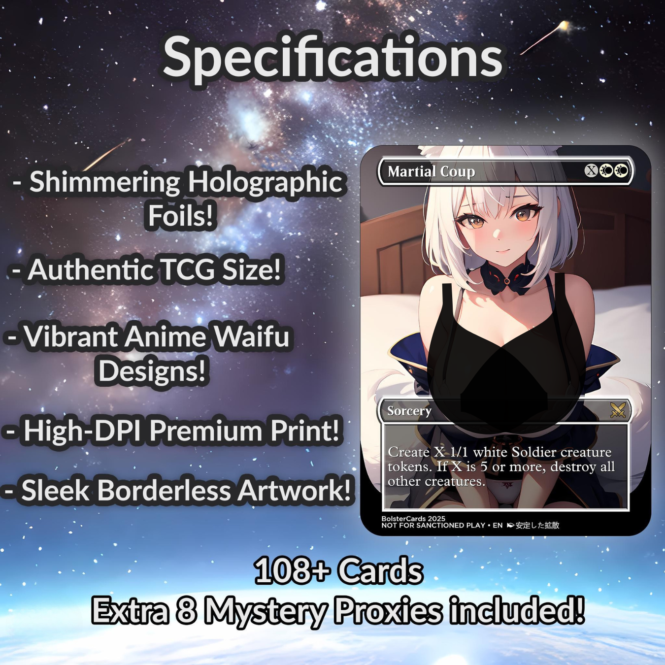 Orzhov Token Anime Style Waifu Tribal Commander Deck Special Edition Custom Proxy Deck Art For EDH High Quality Cards 108 Cards