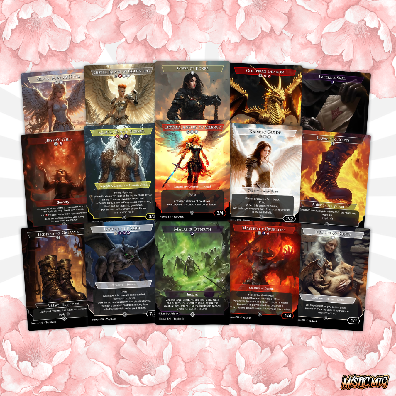 Kaalia of the Vast - Commander EDH Deck - With Tokens - MTG Full Proxy Deck, Altered Cards cEDH