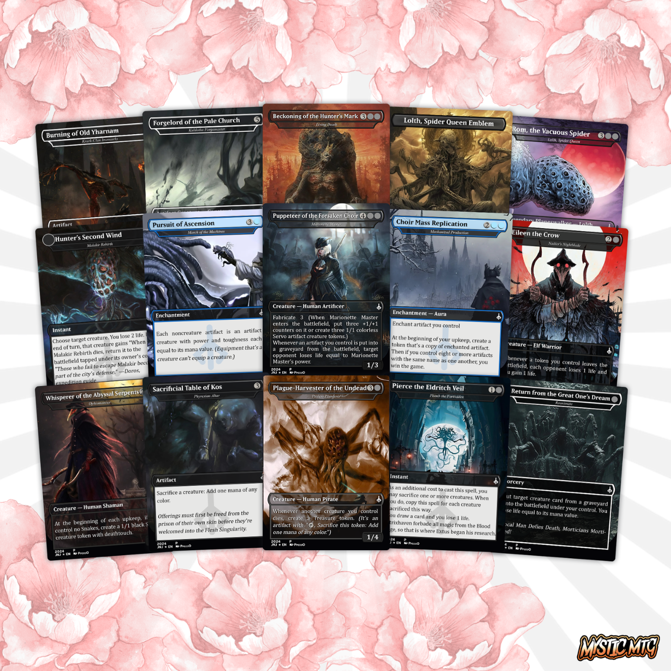 Bloodborne Themed Commander Deck Proxies, Aristocrat/Artifact Combo, 120+ Unique Cards, Quality Custom Card Proxy Replicas for Commander EDH