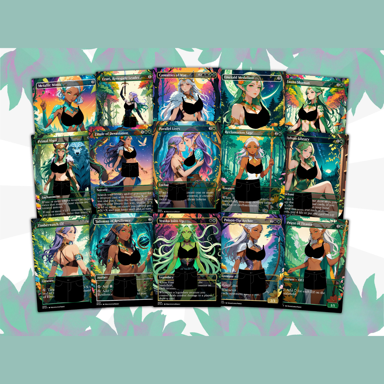Lathril Blade of the Elves Anime Waifu Ready to Play Proxy Commander Deck Custom Proxy EDH Elf Tribal Elves High Quality Cards