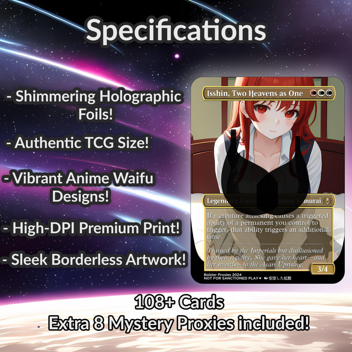 The Ur-Dragon Anime Waifu Proxy Custom Card TCG Foil/NonFoil Mature Gorgeous Anime Art For EDH Commander Gift For Him/Her