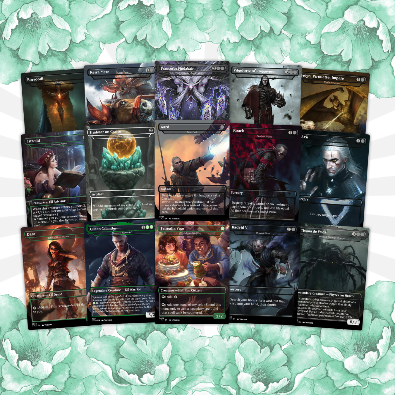 Witcher Themed Commander Deck, Golgari Control/Death Triggers, 110+ cards EDH Deck Premium Quality Proxy