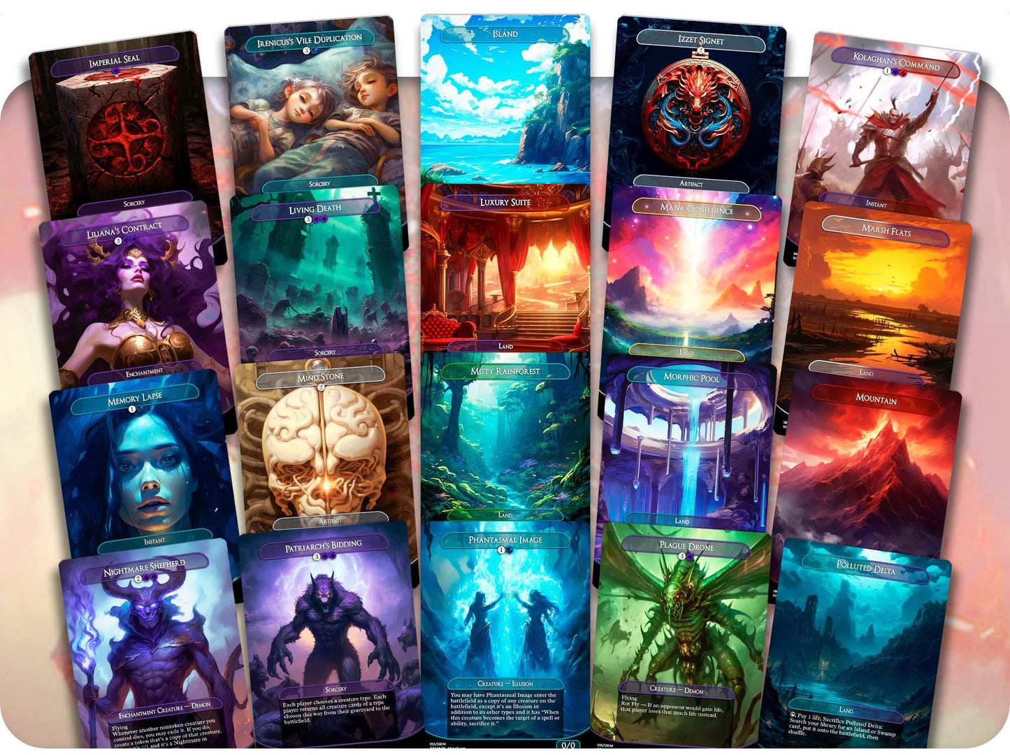 Be'lakor Demon Tribal - 100 Proxy Cards - Commander EDH Deck - High Quality Altered Cards - Full ManaFlame Deck