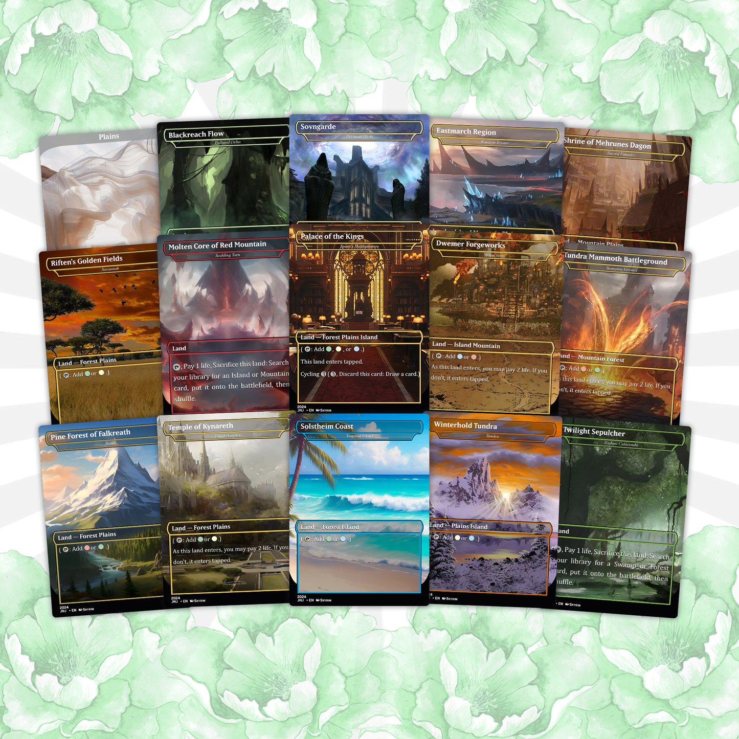 Skyrim Themed Commander Deck Proxies, Multi Colour Combo, 120+ Unique Cards, Quality Custom Card Proxy for Commander EDH