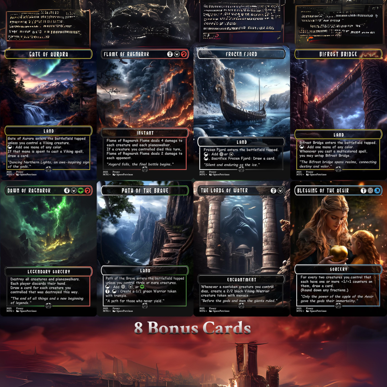 Vikings Commander Deck | 108 Proxy Cards | Viking Deck | TCG Commander Deck | Trading Cards Private Use | Mtg Proxy | DIY Cards | EDH Deck
