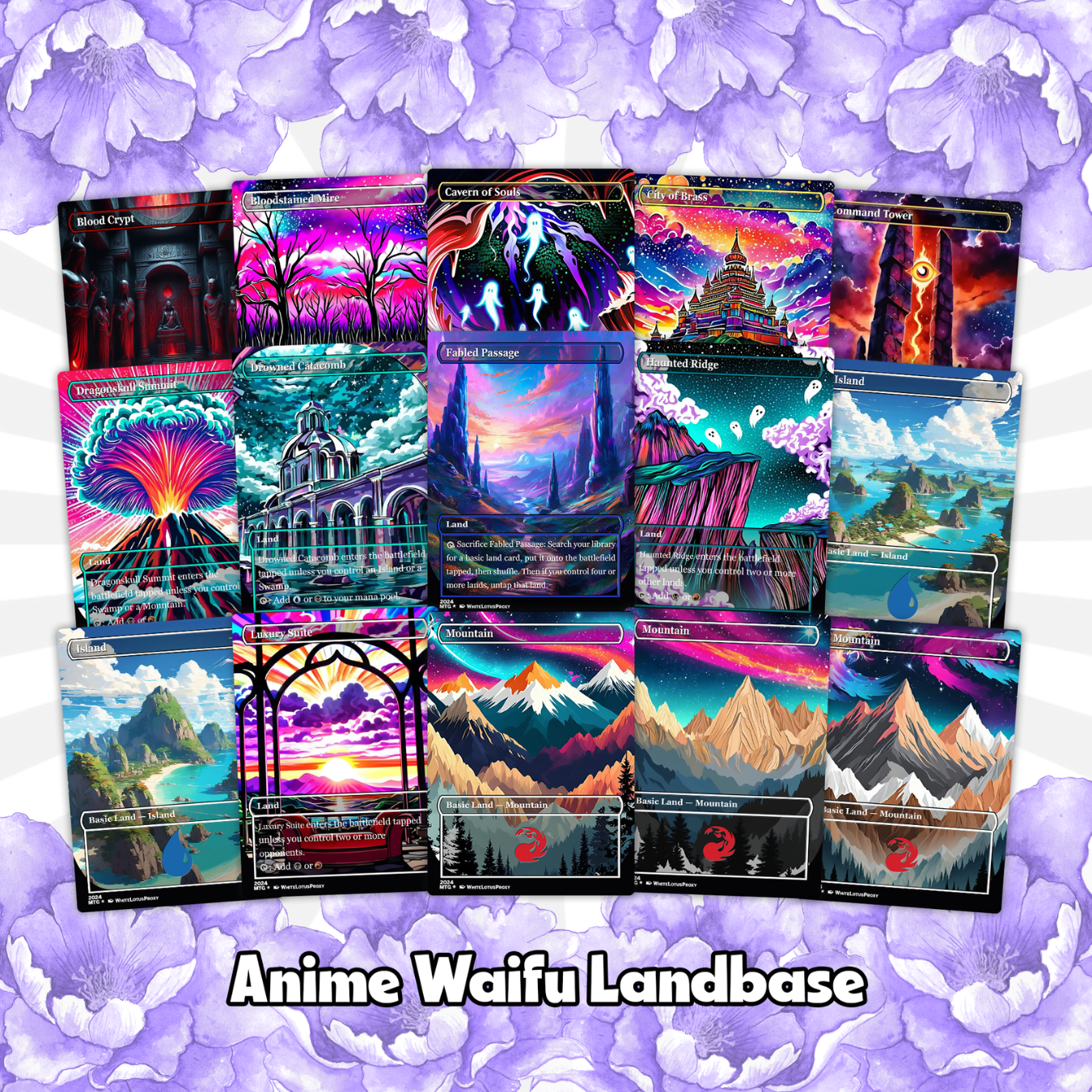 Demon Tribal Anime Style Waifu Proxy Commander Deck Special Edition Custom MTG EDH Deck English High Quality Cards