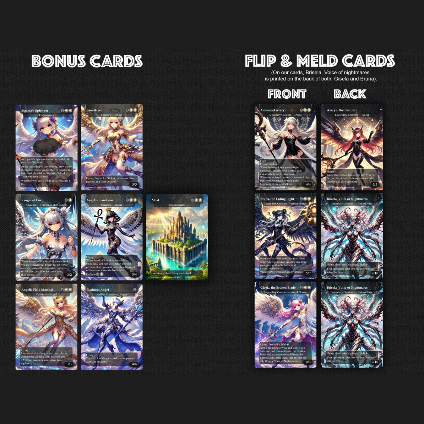 Giada Angel Anime Style Waifu Tribal Commander Deck Special Edition Custom Proxy Deck Art For EDH High Quality Cards 108 Cards