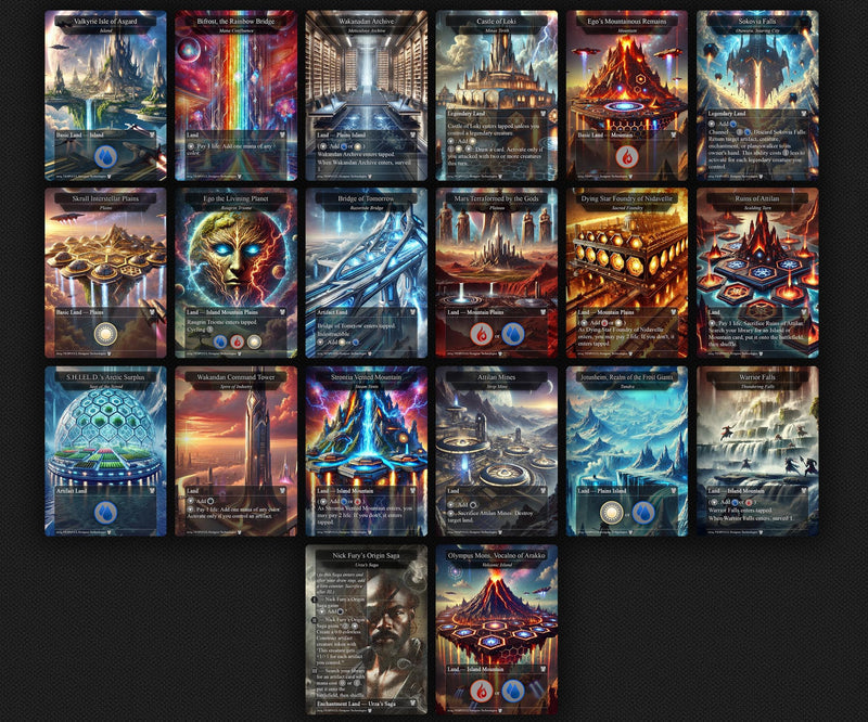 C.a.p.t.a.i.n A.m.e.r.i.c.a EDH Deck, 113 Cards, 13 Sideboard, Includes all major characters, C.a.p.t.a.i.n A.m.e.r.i.c.a Equipment Deck, Custom P.r.o.x.i.es