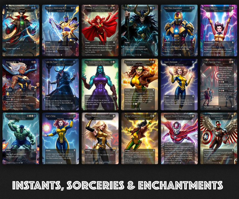 M.a.r.v.e.l vs M.o.r.t.a.l. K.o.m.b.a.t, D.u.e.l Decks, 2 EDH Decks, K.e.n.r.i.t.h. the R.e.t.u.r.n.e.d K.i.n.g. vs C.a.p.t.a.i.n A.m.e.r.i.c.a EDH Deck, 216 Total Proxy Cards