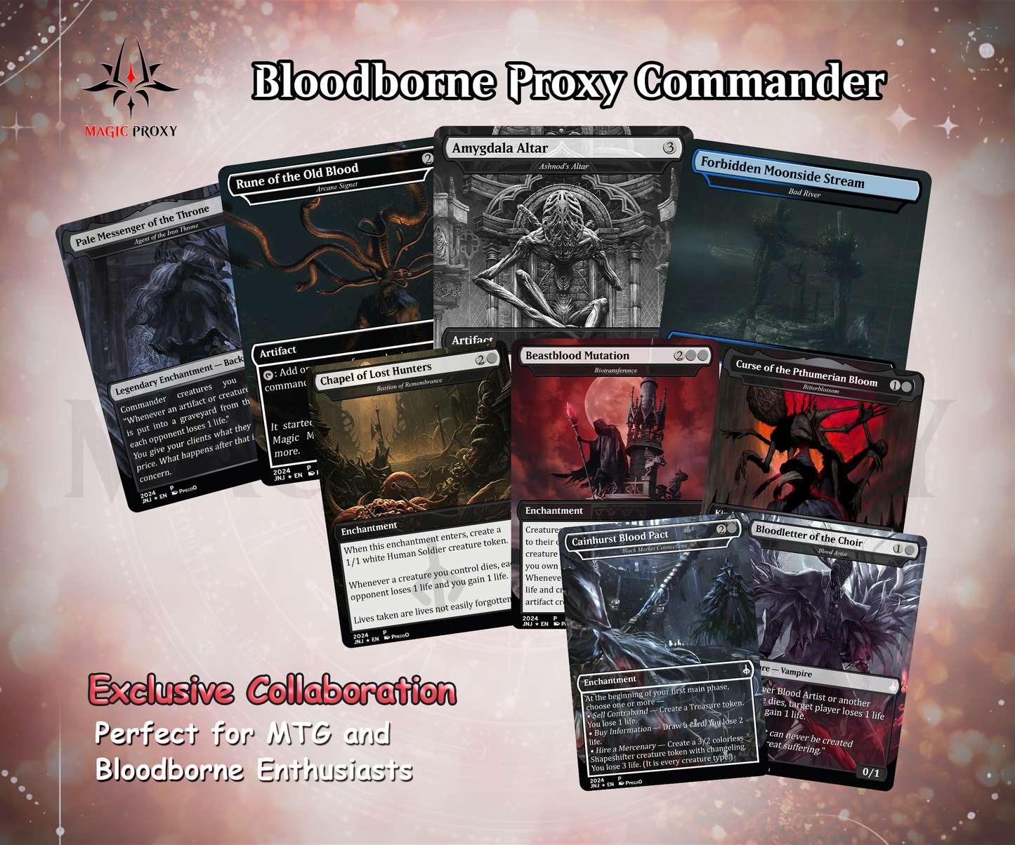 Bloodborne Commander cEDH Deck - Bloodborne Commander Magic Commander - Magic Proxy Deck with 150+ Unique Cards - Custom Cards MTG Proxy for Casual Play