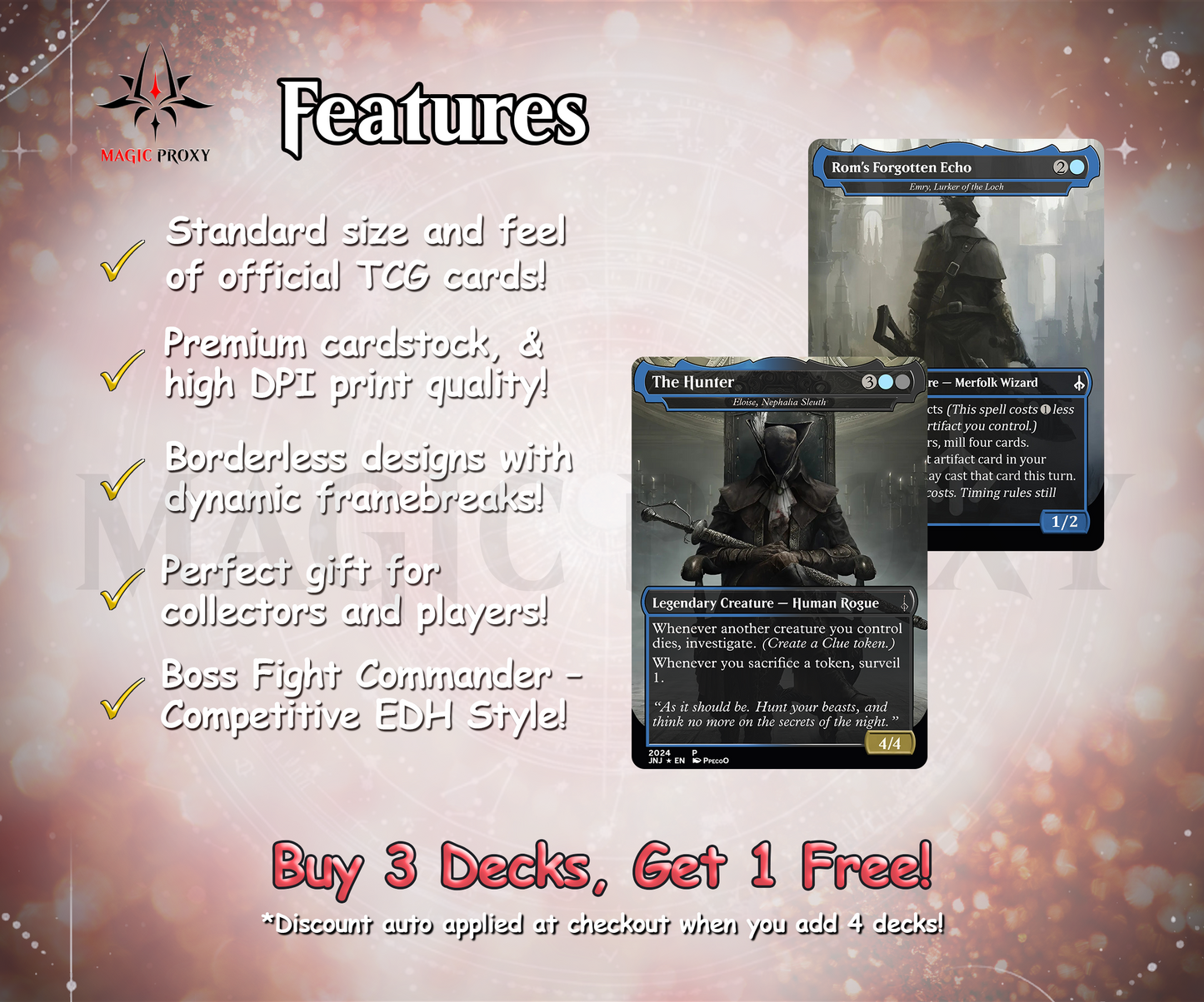 Bloodborne Commander cEDH Deck - Bloodborne Commander Magic Commander - Magic Proxy Deck with 150+ Unique Cards - Custom Cards MTG Proxy for Casual Play