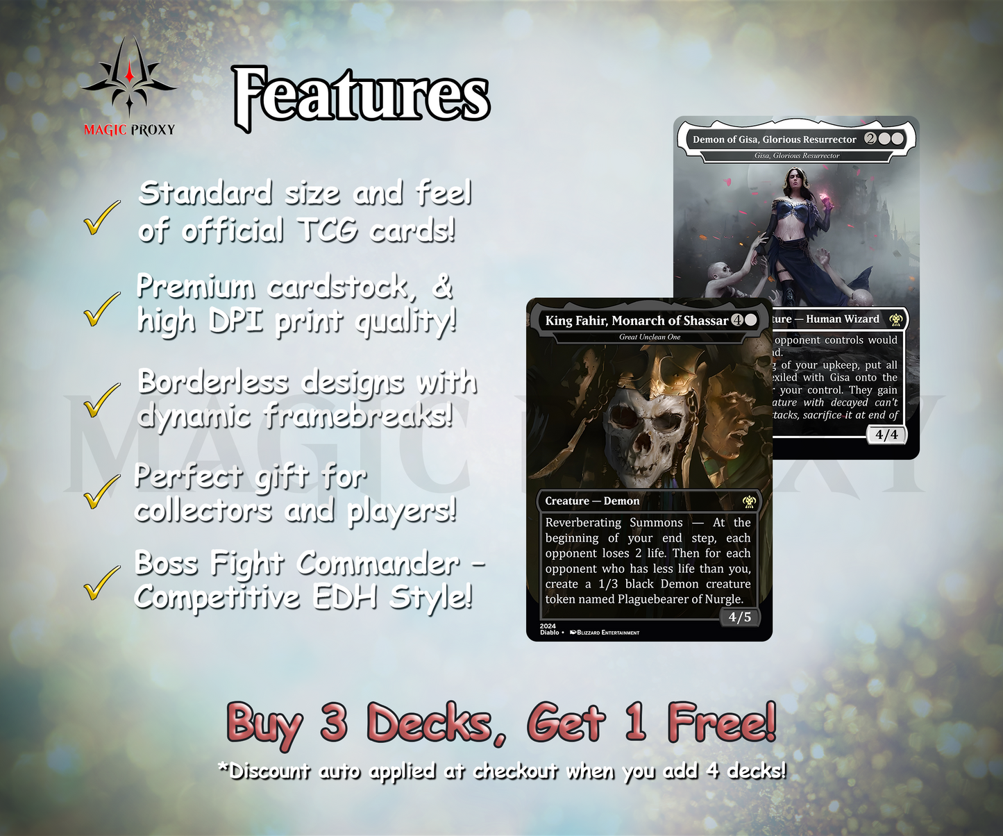 Diablo Commander cEDH Deck - Diablo Commander Magic Commander - Magic Proxy Deck with 170+ Unique Cards - Custom Cards MTG Proxy for Casual Play