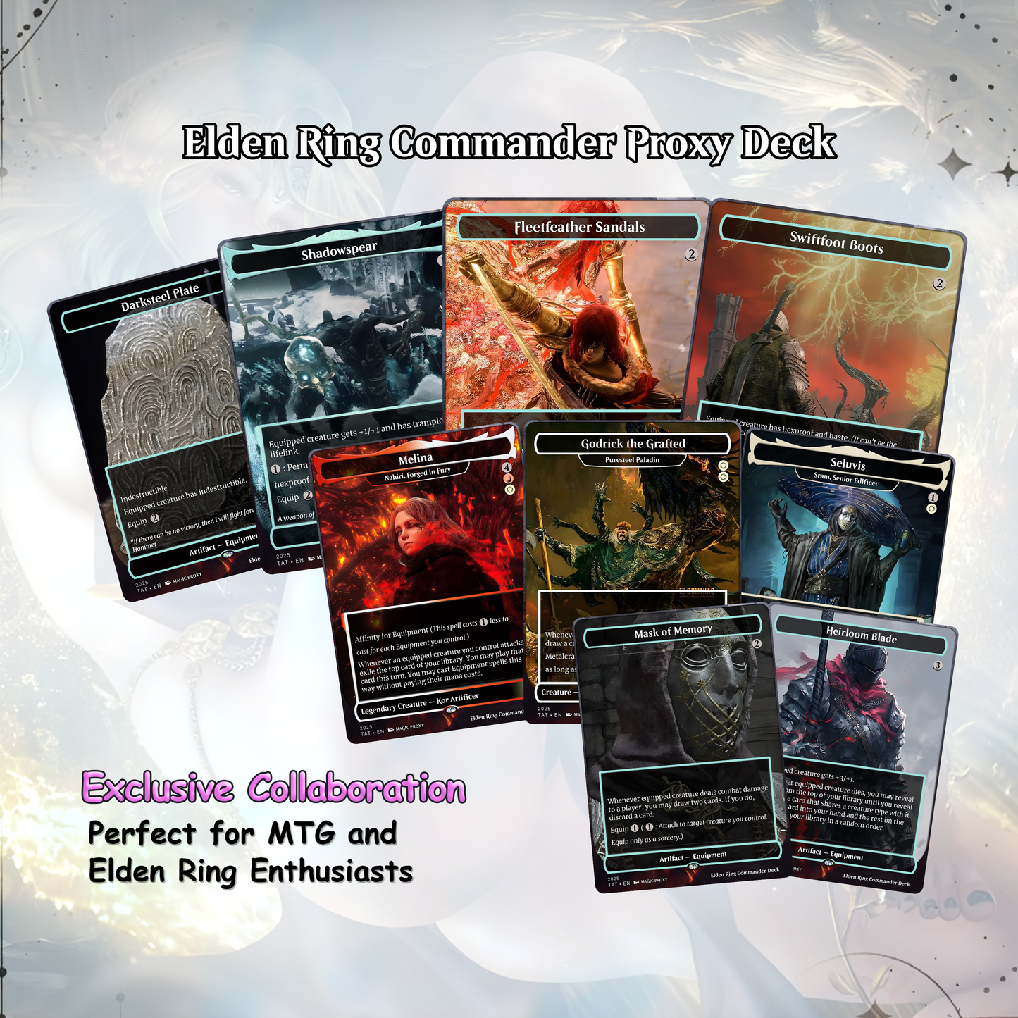 Elden Ring Commander cEDH Deck - Elden Ring Commander Magic Commander - Magic Proxy Deck with 160+ Unique Cards - Custom Cards MTG Proxy for Casual Play