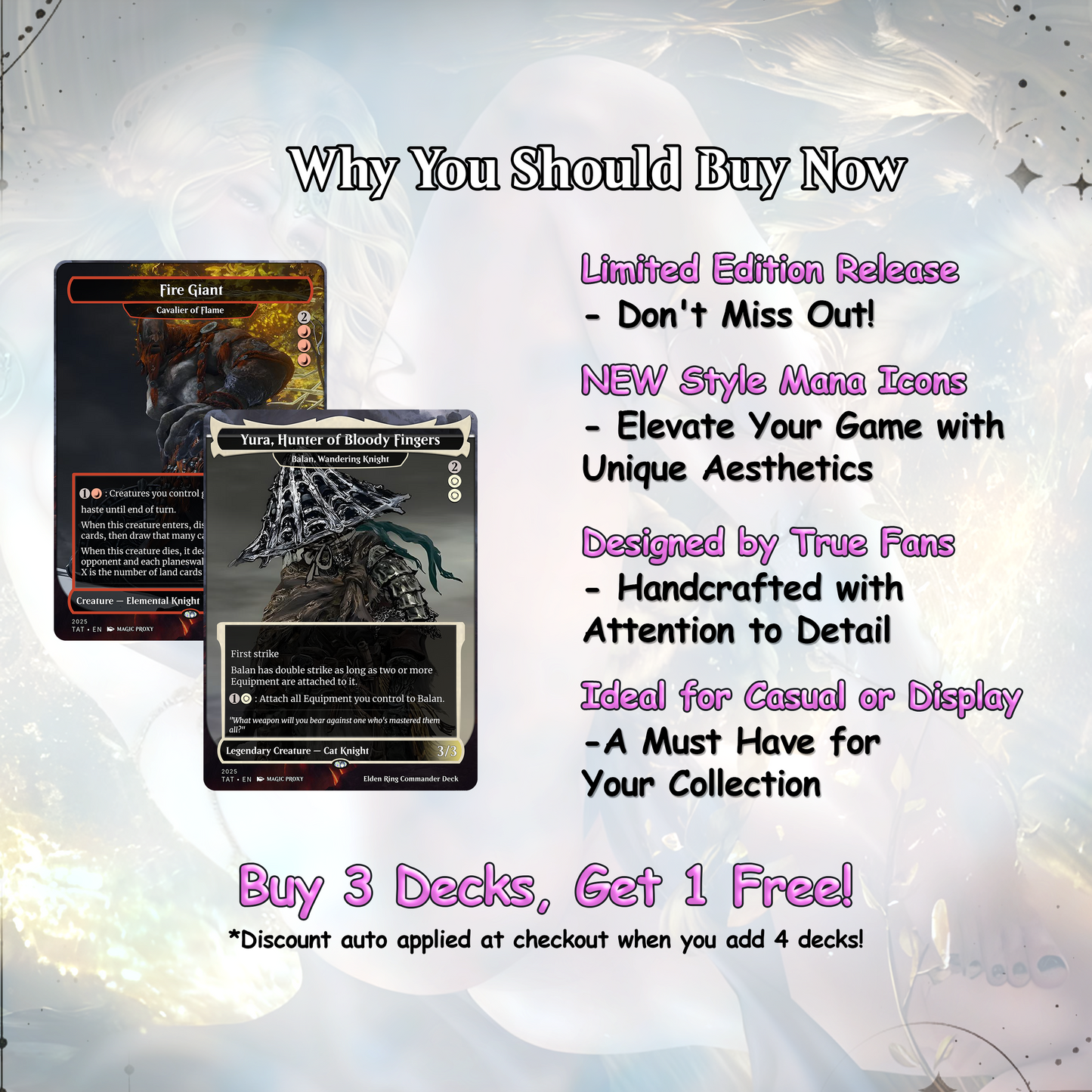 Elden Ring Commander cEDH Deck - Elden Ring Commander Magic Commander - Magic Proxy Deck with 160+ Unique Cards - Custom Cards MTG Proxy for Casual Play