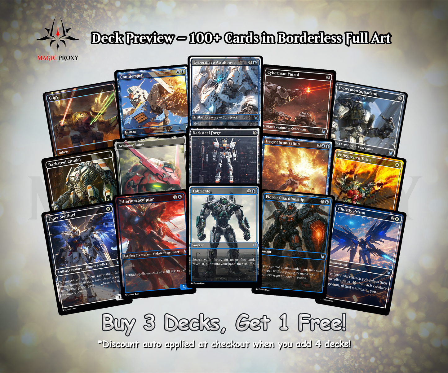 Mendicant Core Commander cEDH Deck - Mendicant Core Commander Magic Commander - Magic Proxy Deck with 160+ Unique Cards - Custom Cards MTG Proxy for Casual Play