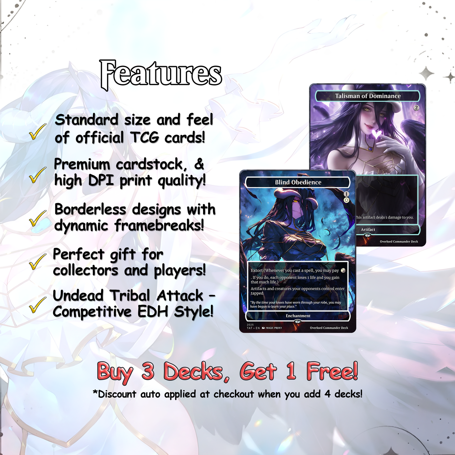 Overlord Commander cEDH Deck - Overlord Commander Magic Commander - Magic Proxy Deck with 160+ Unique Cards - Custom Cards MTG Proxy for Casual Play