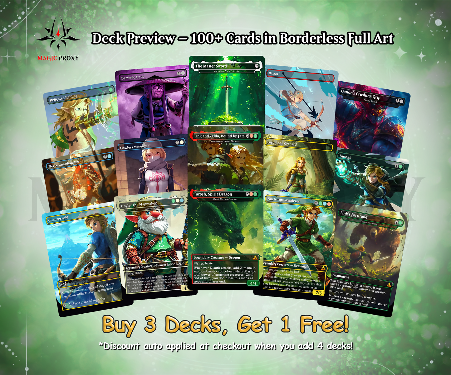 Saviors of Hyrule Commander cEDH Deck - Saviors of Hyrule Commander Magic Commander - Magic Proxy Deck with 160+ Unique Cards - Custom Cards MTG Proxy for Casual Play