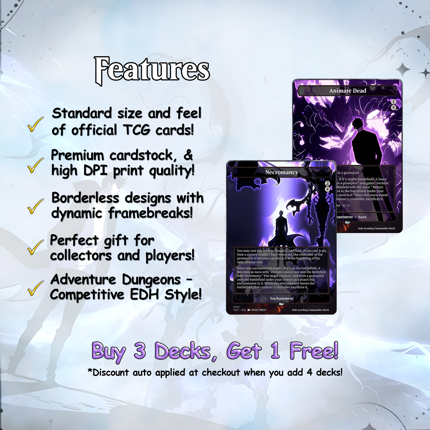 Solo Leveling cEDH Deck - Solo Leveling Magic Commander - Magic Proxy Deck with 170+ Unique Cards - Custom Cards MTG Proxy for Casual Play