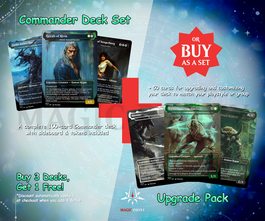 The Witcher Commander cEDH Deck - The Witcher Commander Magic Commander - Magic Proxy Deck with 160+ Unique Cards - Custom Cards MTG Proxy for Casual Play