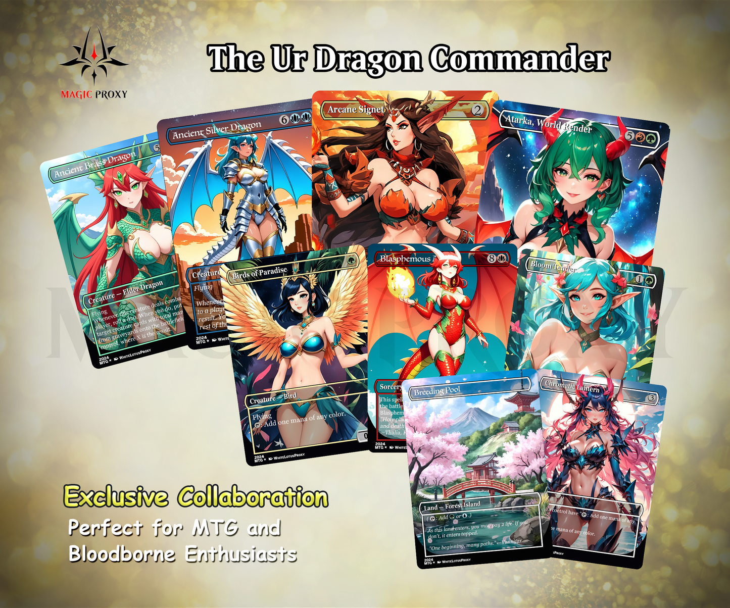 The Ur Dragon Commander cEDH Deck - The Ur Dragon Commander Magic Commander - Magic Proxy Deck with 150+ Unique Cards - Custom Cards MTG Proxy for Casual Play