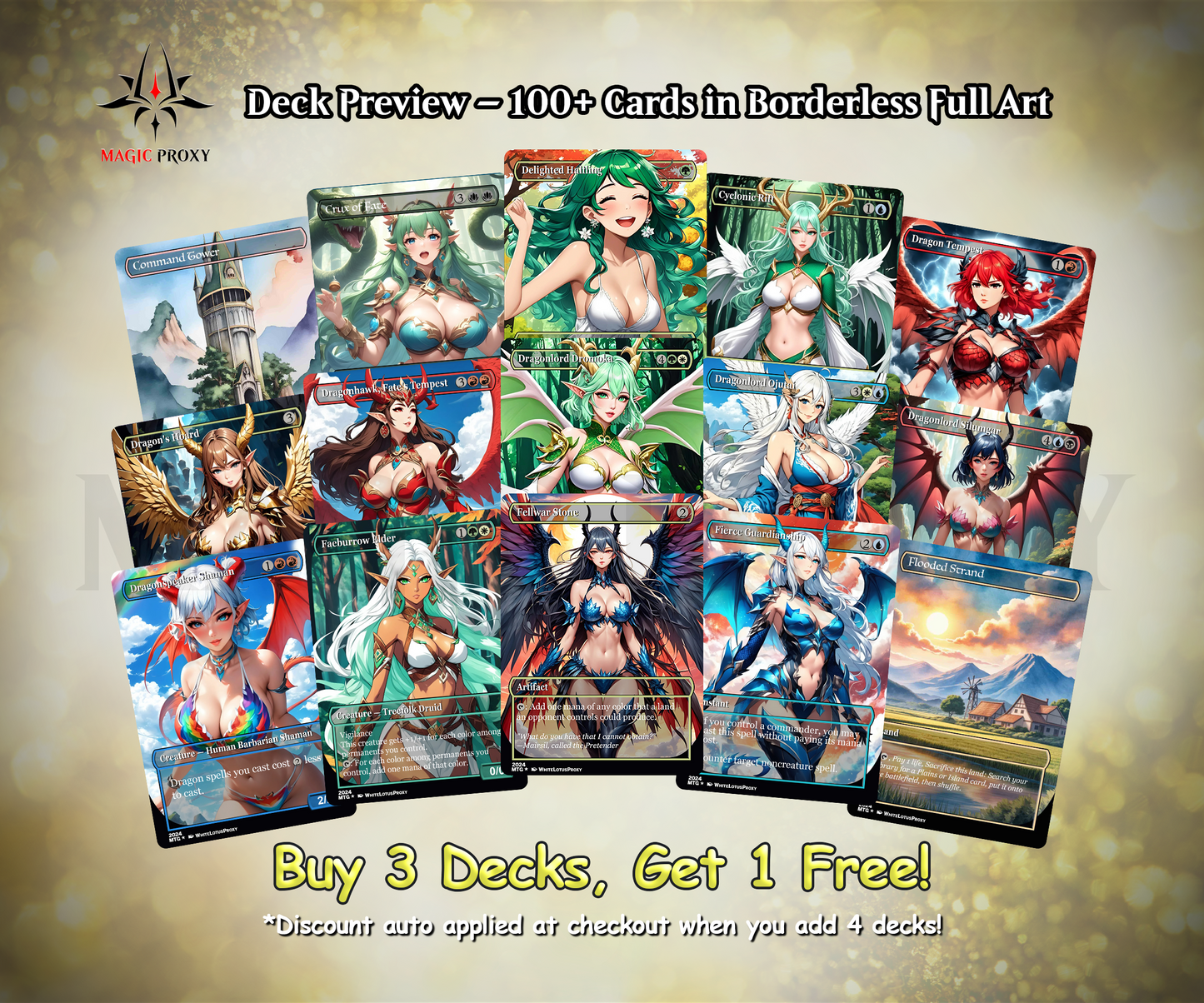 The Ur Dragon Commander cEDH Deck - The Ur Dragon Commander Magic Commander - Magic Proxy Deck with 150+ Unique Cards - Custom Cards MTG Proxy for Casual Play