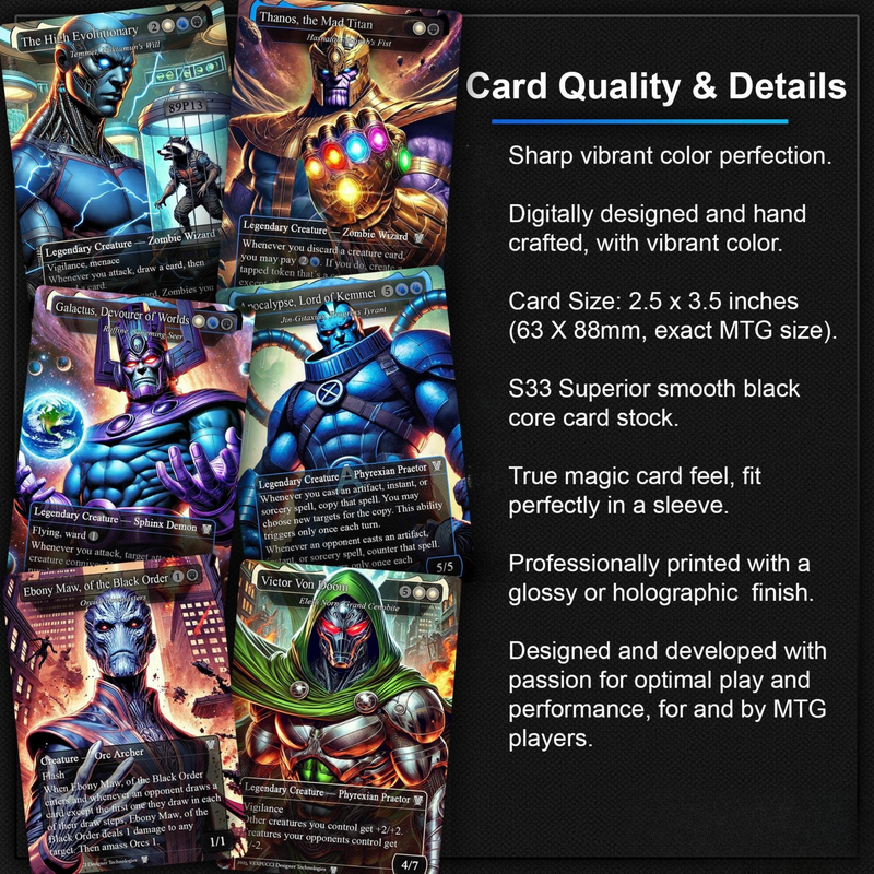 H.a.s.h.a.t.o.n. the S.c.a.r.a.b.'s. Fist EDH Deck, 115 Cards, 15 Sideboard, Includes all major characters, T.h.a.n.o.s. and H.i.g.h. .Evolutionary Themed