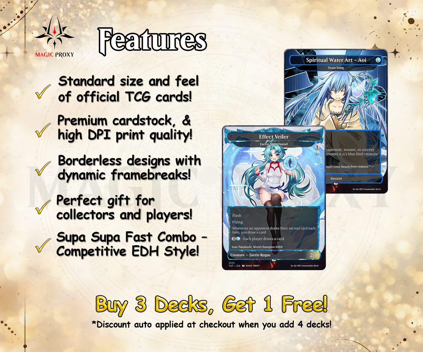 Yu-Gi-Oh! cEDH Deck - Yu-Gi-Oh Magic Commander - Magic Proxy Deck with 150+ Unique Cards - Custom Cards MTG Proxy for Casual Play