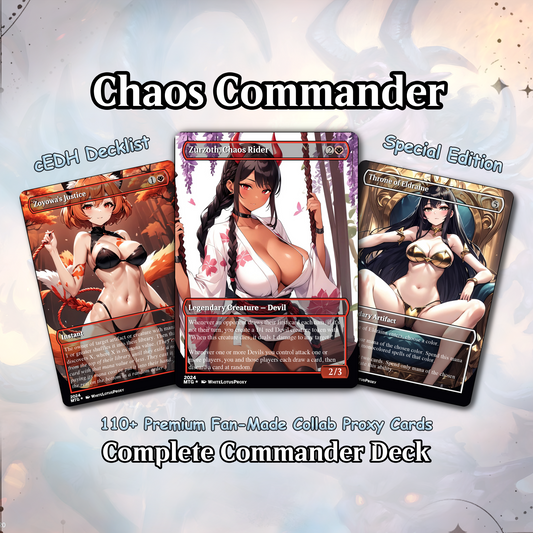 Chaos Commander Deck Zurzoth Custom MTG Cards Premium Proxy Cards Complete EDH Deck Premium Quality