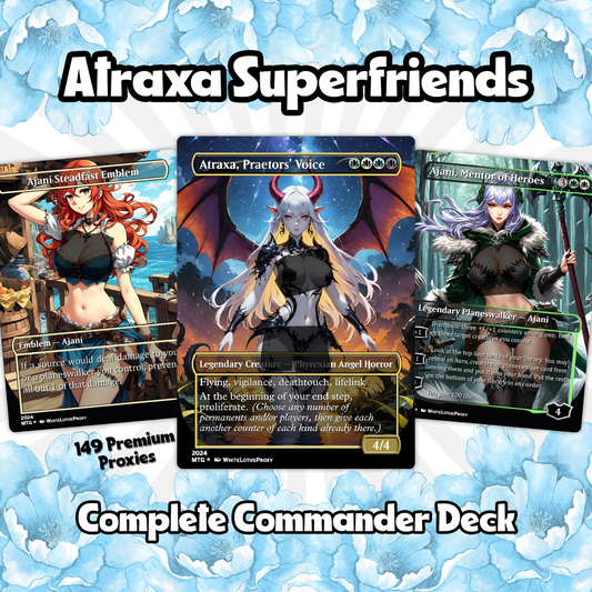 Atraxa SUPERFRIENDS Anime Waifu Proxy Commander Deck Custom Proxy EDH English High Quality Cards