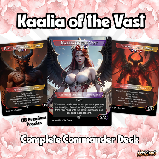 Kaalia of the Vast - Commander EDH Deck - With Tokens - MTG Full Proxy Deck, Altered Cards cEDH