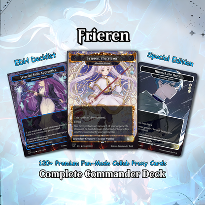 Frieren the Slayer Theme / Absolute Virtue Commander Deck / Premium Paper Proxy Deck / 100 cards + tokens / Pillowfort Theme Bracket 4 EDH Magic Deck