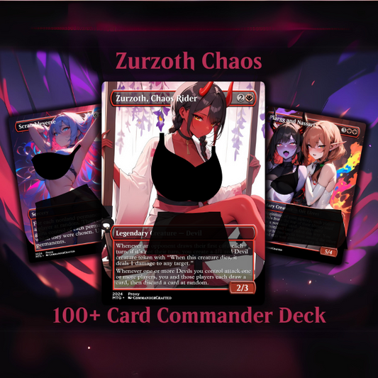 Chaos Commander Deck Zurzoth Custom MTG Cards Premium Proxy Cards Complete EDH Deck Premium Quality