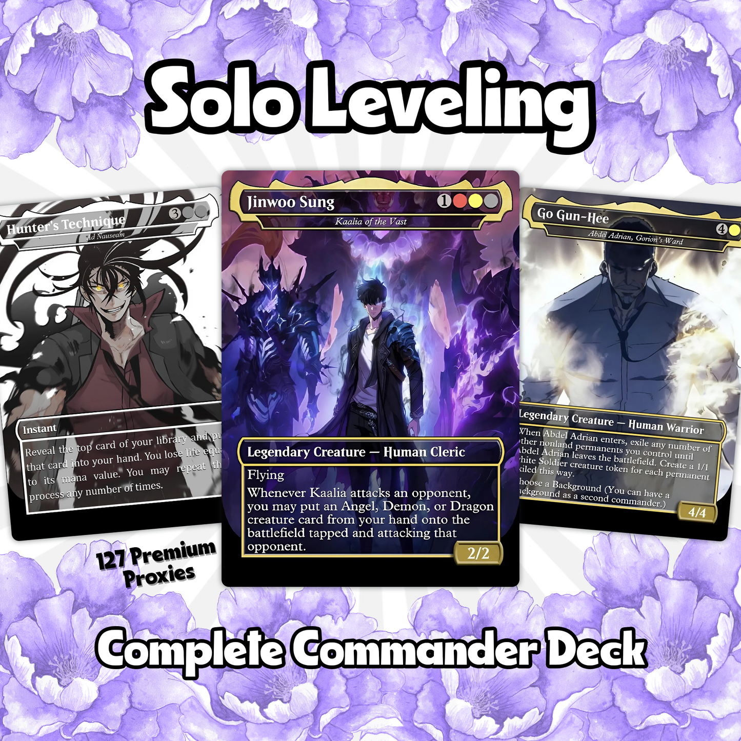 Solo Leveling Commander Deck • Solo Leveling Proxy Card • Custom Mtg Proxies • Mtg Proxy • Mtg Deck Box