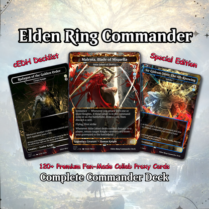 Elden Ring Commander Deck • Elden Ring  Mtg Proxy Deck • Mtg Commander Deck • Custom MTG card • Sidar Jabari of Zhalfir • Mtg Proxy Commander