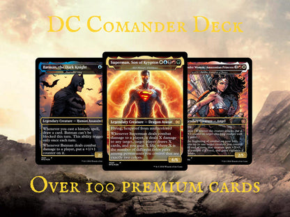 D.C Commander Deck • S.u.p.e.r.m.a.n • Forge a New Legacy in the M.T.G Multiverse! • Custom M.T.G Cards • P.r.e.m.i.u.m P.r.o.x.y Cards • Complete EDh Deck