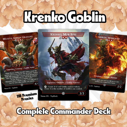 Krenko Goblin - Commander EDH Deck - With Tokens - MTG Full Proxy Deck, Altered Cards cEDH
