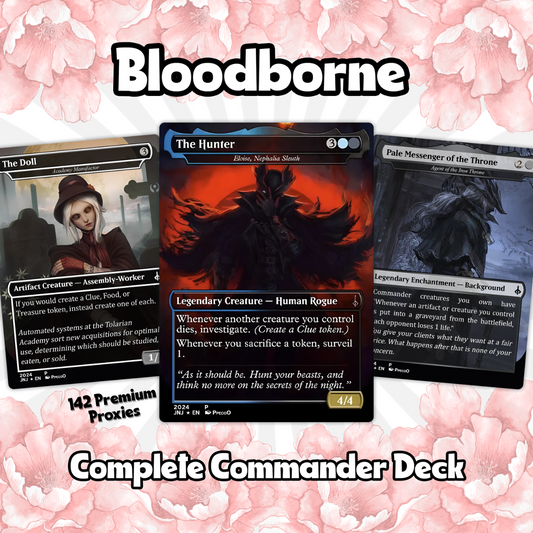 Bloodborne Themed Commander Deck Proxies, Aristocrat/Artifact Combo, 120+ Unique Cards, Quality Custom Card Proxy Replicas for Commander EDH